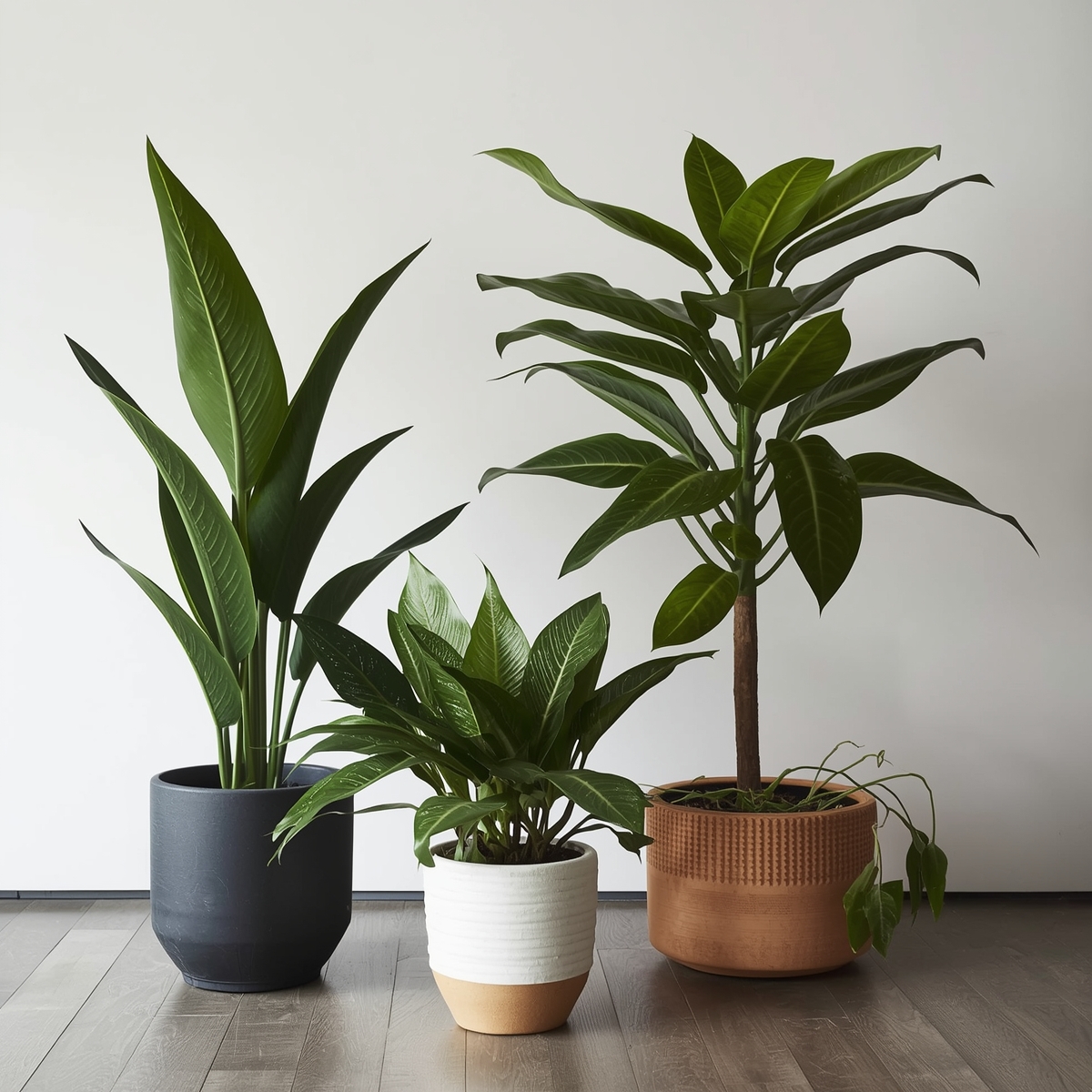 Plants at different heights creating rhythm